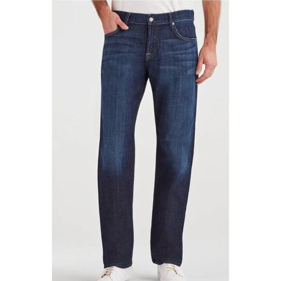 7‎ For All Mankind Mens Luxe Performance The Straight Jeans 38 Dark Wash - Picture 1 of 11